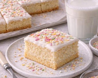 Old School Sprinkle Cake – Traditional UK Traybake