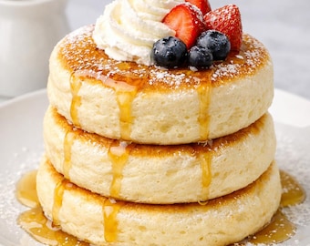 Fluffy Japanese Pancakes Recipe PDF – Easy Soufflé Pancake Recipe