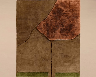 Gaia | Dywan Beni Mrirt na zamówienie | Abstrakcyjny blok kolorów w kolorach ziemi | Ręcznie tkana wełna marokańska | Dywan Beniloom