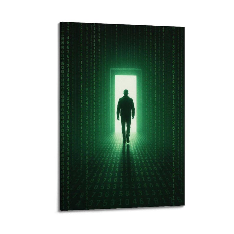 The Matrix Code Door Concept Art Print,sci-fi Film Wall Decor,wall Art ...