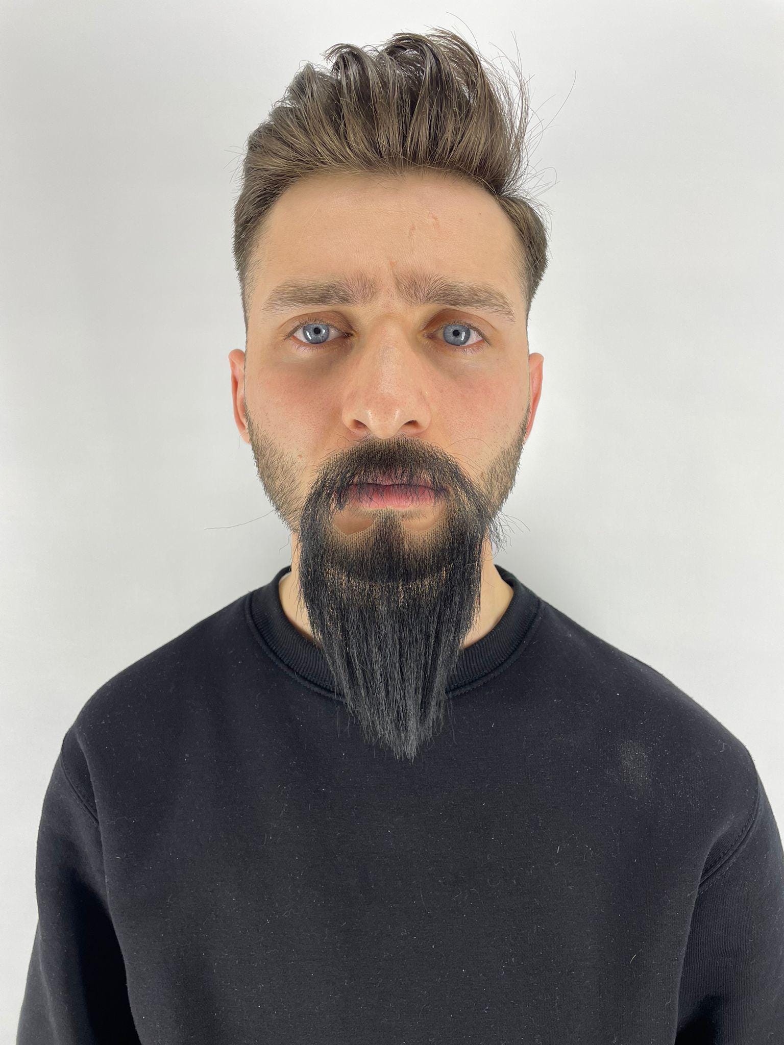 VRYNDH Set Barba Finta Autoadesiva Con Baffi E Sopracciglia – Accessorio Realistico Per Halloween, Cosplay E Feste In Maschera