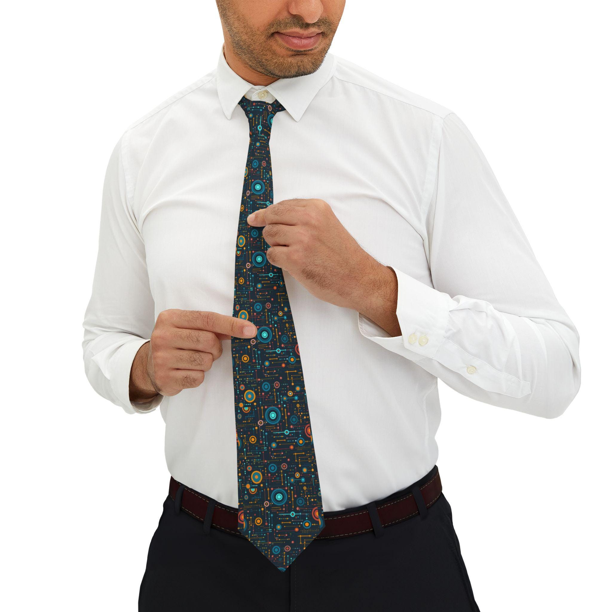 Circuit Board Geek Necktie | Tech Pattern Tie, Electronics Design - Etsy