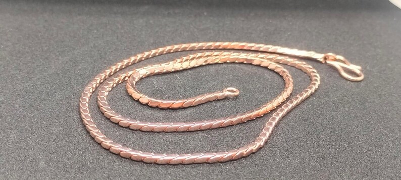 100% Solid Pure Copper Rope Chain Designer Link Chain Necklace Jewelry ...