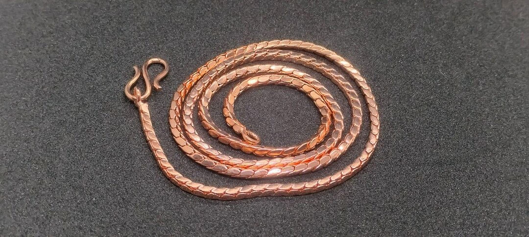 100% Solid Pure Copper Rope Chain Designer Link Chain Necklace Jewelry ...
