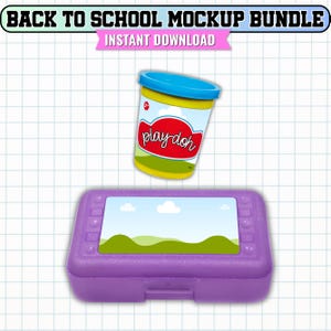 Back to School Mockup Bundle Canva Template, School Supply Label Mockups, Notebook Glue Pencil Crayon Mockup, Editable Canva Digital Download