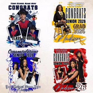12 Graduation Tshirt Bundle Editable in Canva, 2026 Graduation T Shirt Bundle, Graduation Tshirt Template Bundle, Fixed Background Colour