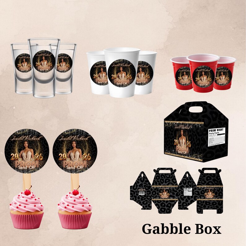 Prom Sweet Package Prom Send off Treat Packaging, Prom Template Bundle, Pink & Silver Prom ...