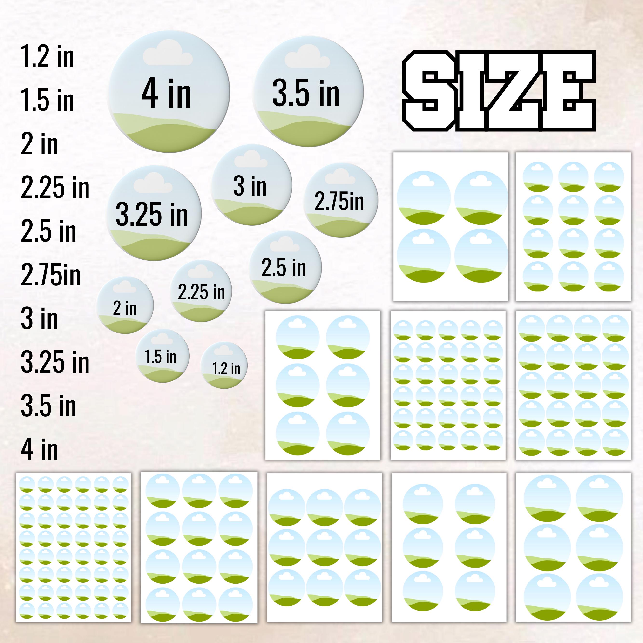 Button Pin Template Bundle Editable Canva Frame Sublimation 2 3.5 1.75 ...