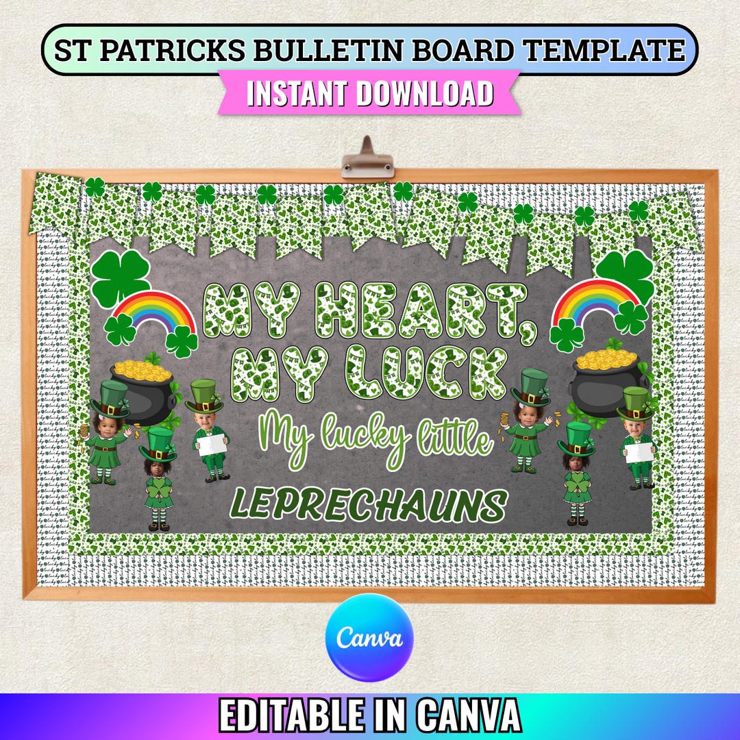 St Patricks Bulletin Board Ideas, March Bulletin Board Kit, Leprechauns ...