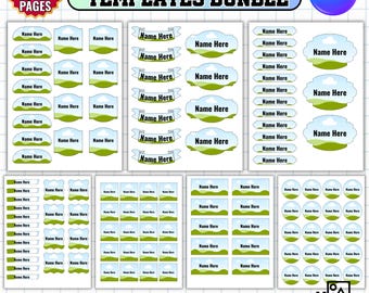 Name Label Canva Template, School Name Label, Student Name Labels, Editable School Stickers, Printable Back to School