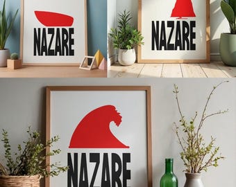 NAZARE 3 Poster Set in various colors | Bauhaus Style Wall Art