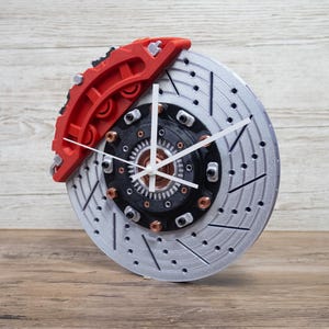 Orologio a disco freno / Orologio da parete da corsa / Decorazione per garage / Arte JDM per garage / Arte automobilistica da parete / Decorazione per auto da corsa / Regali per appassionati di auto immagine 10
