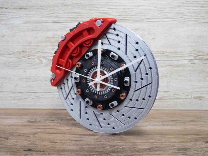 Orologio a disco freno / Orologio da parete da corsa / Decorazione per garage / Arte JDM per garage / Arte automobilistica da parete / Decorazione per auto da corsa / Regali per appassionati di auto immagine 10