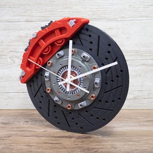 Orologio a disco freno / Orologio da parete da corsa / Decorazione per garage / Arte JDM per garage / Arte automobilistica da parete / Decorazione per auto da corsa / Regali per appassionati di auto immagine 14