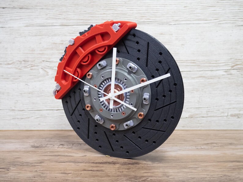 Orologio a disco freno / Orologio da parete da corsa / Decorazione per garage / Arte JDM per garage / Arte automobilistica da parete / Decorazione per auto da corsa / Regali per appassionati di auto immagine 14