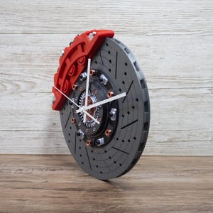 Orologio a disco freno / Orologio da parete da corsa / Decorazione per garage / Arte JDM per garage / Arte automobilistica da parete / Decorazione per auto da corsa / Regali per appassionati di auto immagine 16