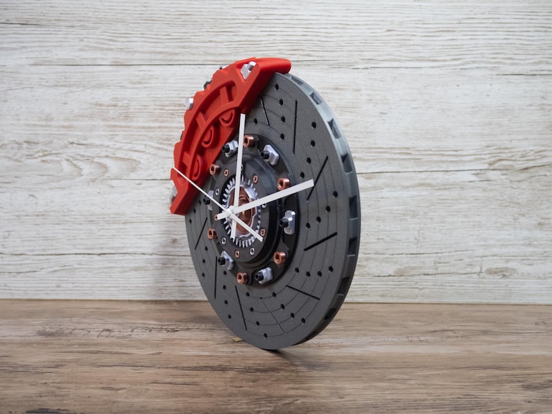 Orologio a disco freno / Orologio da parete da corsa / Decorazione per garage / Arte JDM per garage / Arte automobilistica da parete / Decorazione per auto da corsa / Regali per appassionati di auto immagine 16