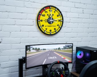 Orologio da parete con tachimetro - Regalo per amanti delle auto, ideale per la caverna dell'uomo e il garage - RPM Automotive Art per meccanico, padre, fidanzato, appassionato di corse
