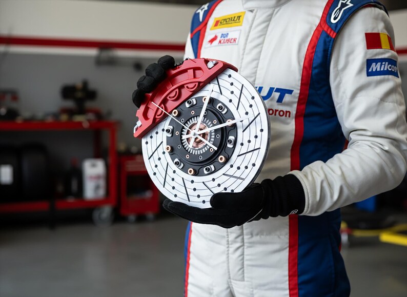 Orologio a disco freno / Orologio da parete da corsa / Decorazione per garage / Arte JDM per garage / Arte automobilistica da parete / Decorazione per auto da corsa / Regali per appassionati di auto immagine 7