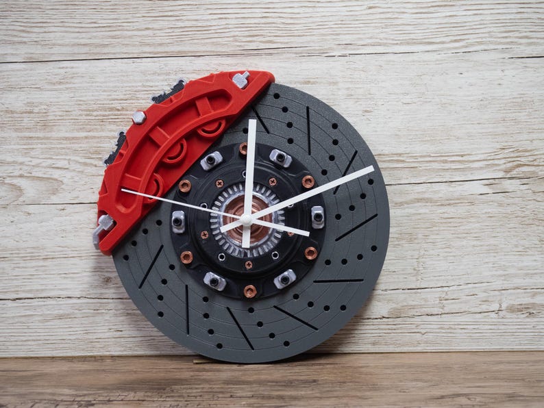 Orologio a disco freno / Orologio da parete da corsa / Decorazione per garage / Arte JDM per garage / Arte automobilistica da parete / Decorazione per auto da corsa / Regali per appassionati di auto immagine 17