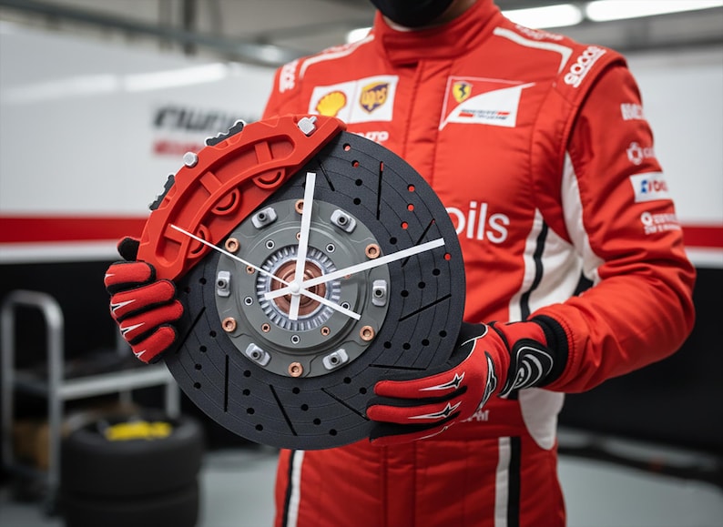 Orologio a disco freno / Orologio da parete da corsa / Decorazione per garage / Arte JDM per garage / Arte automobilistica da parete / Decorazione per auto da corsa / Regali per appassionati di auto immagine 12