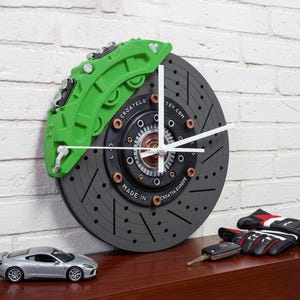 Orologio a disco freno / Orologio da parete da corsa / Decorazione per garage / Arte JDM per garage / Arte automobilistica da parete / Decorazione per auto da corsa / Regali per appassionati di auto immagine 19