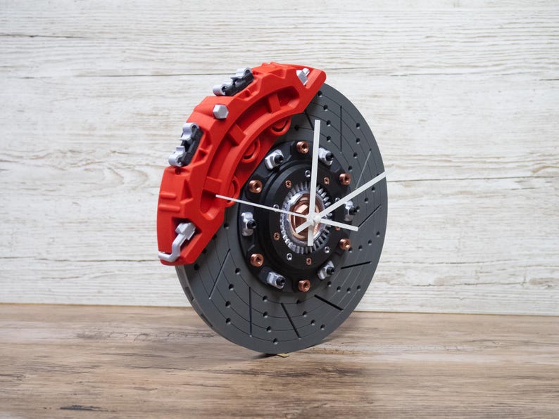 Orologio a disco freno / Orologio da parete da corsa / Decorazione per garage / Arte JDM per garage / Arte automobilistica da parete / Decorazione per auto da corsa / Regali per appassionati di auto immagine 18