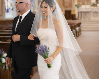 Two-Tier Blusher Veil, Double Layer Soft Tulle Wedding Veil