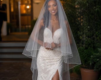 Pencil Edge Bridal Veil