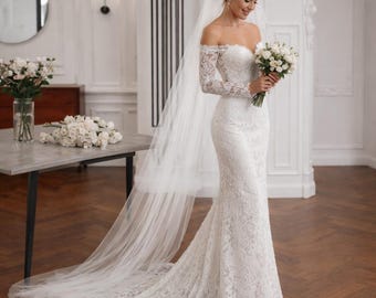 Single Tier Cathedral Wedding Veil