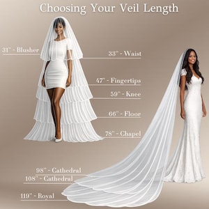 Two-Tier Blusher Veil, Double Layer Soft Tulle Wedding Veil image 10