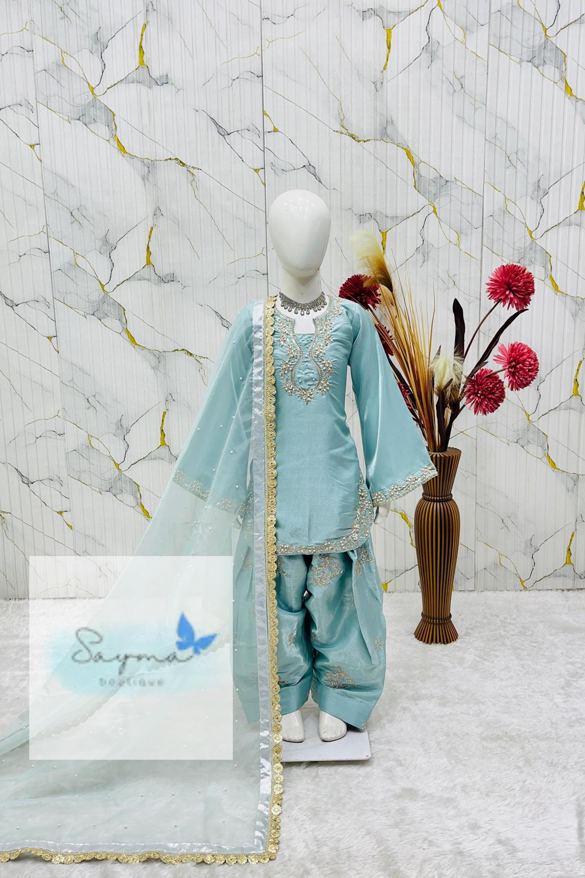 Party Wear Ghadi Design Girl Girls Party Wear Dress Inayah Fashion 910  Years