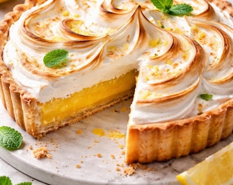 Classic French Lemon Meringue Tart Recipe | Printable PDF