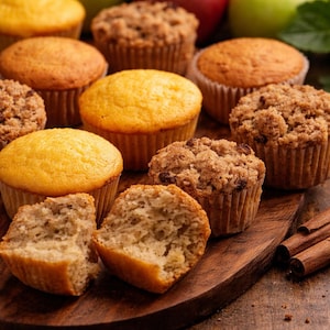 Receta de muffins de manzana en PDF imprimible / Receta fácil de pan rápido / Postre casero / Descarga instantánea