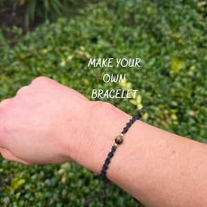 Tigers Eye Macramé Bracelet Kit | Beginner DIY Jewellery Kit | Make Your Own Bracelet