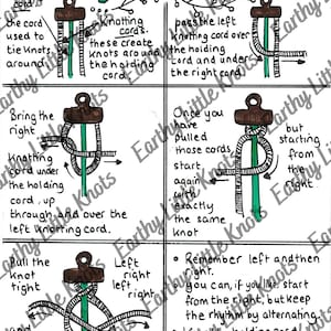 Square Knot Macramé Tutorial ~ Hand Illustrated (A5 PDF)