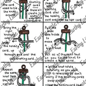 Hand-Drawn Square Knot Macrame Tutorial (A5 PDF)