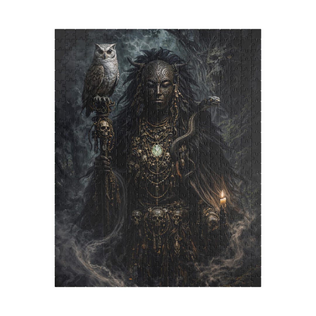 Dark Ritual Mystic With Owl Puzzle | 520 Piece - Etsy
