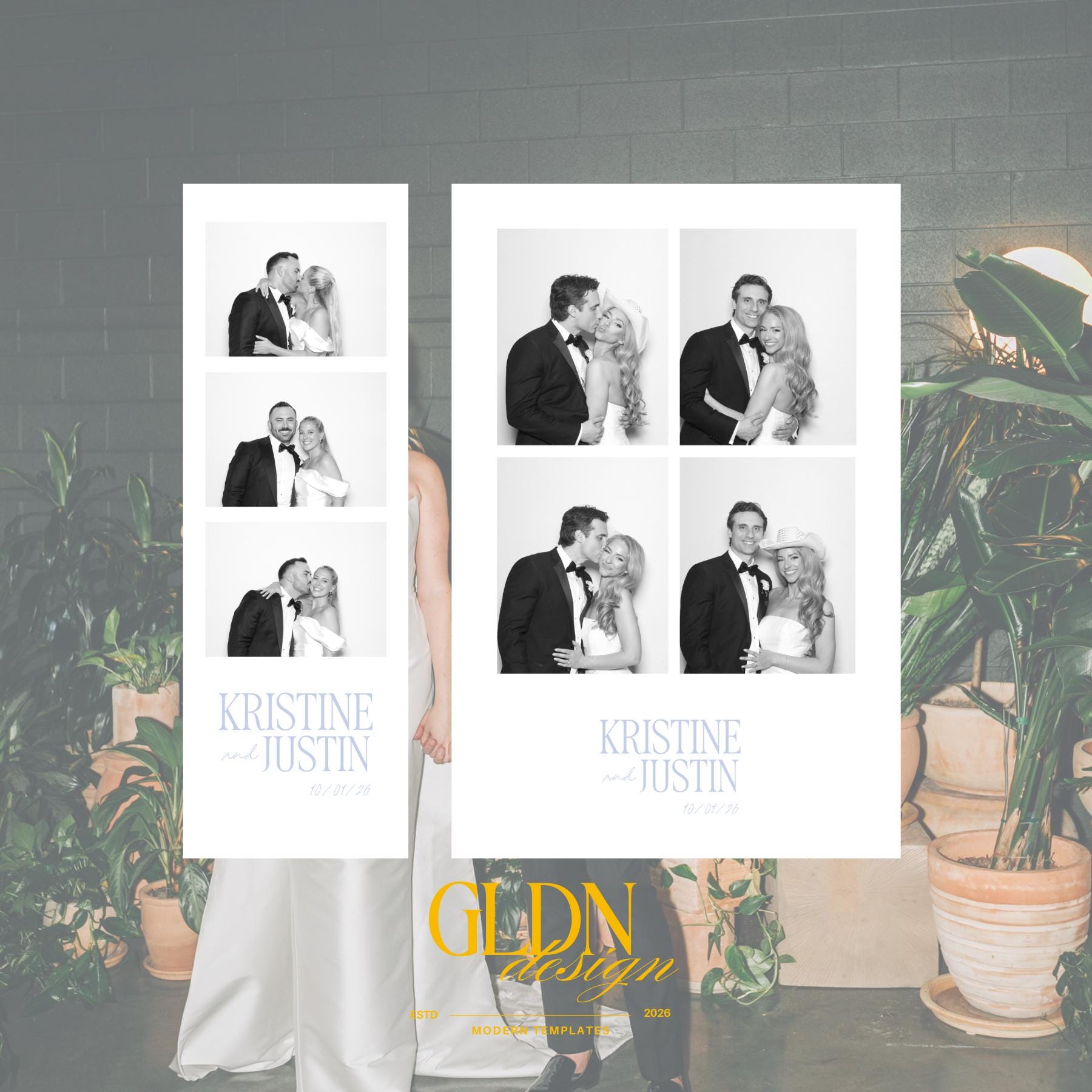 Booth Editable Photo Booth Template Editable Canva 2x 6 4 X 6 Modern Baby Blue + White ...
