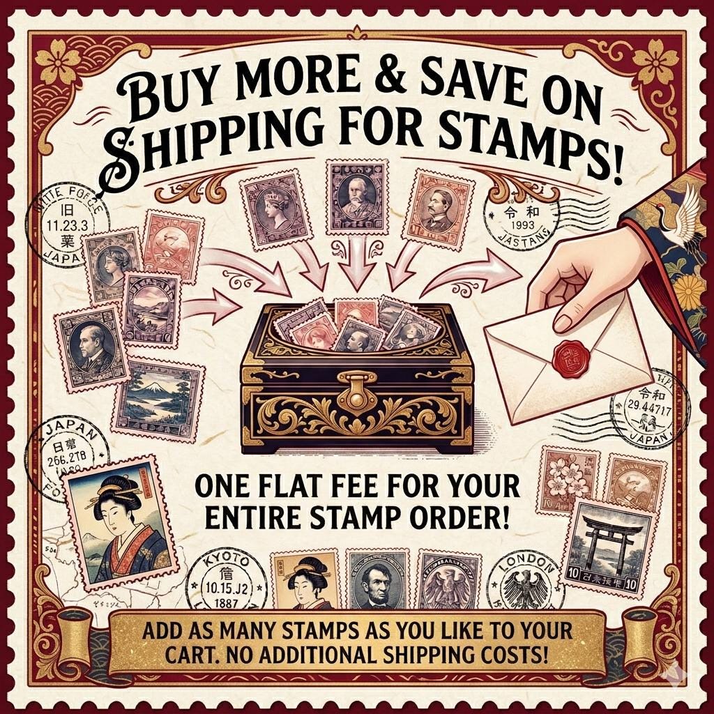 Japanese “oku No Hosomichi” Stamps – 12 Stamp Set (issues No.1–3
