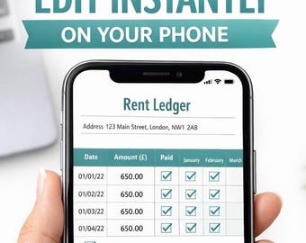 Betalingsgrootboek huren | Invulbare property-tracker (digitale download)