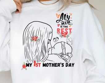 My 1st Mother's Day Mom PNG SVG (Digital Download)
