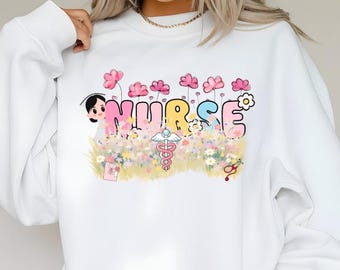 nurse png, nurse, nurse shirt, nurse sweatshirt, png, svg, easter nurse png, funny nurse png, spring nurse png, nurse png funny