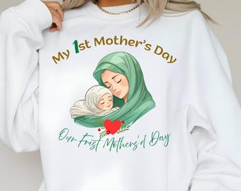 Mother and Baby First Mother's Day PNG Design (Digital Download)