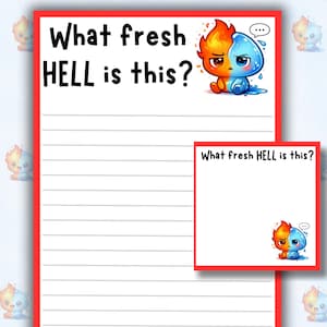 Passive Aggressive Printable Notepad| Fresh Hell Notes | Adulting and Work Stationery