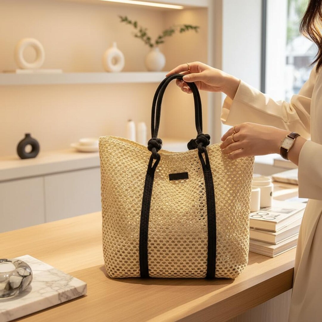 Straw Woven Shoulder Tote Bag | Boho Summer Handbag | Casual Beach ...