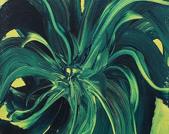 Original Green Abstract Acrylic Painting 4