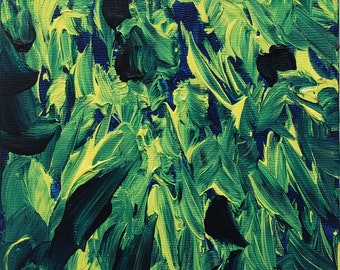Original Green Abstract Acrylic Painting 1