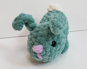 Teal Jelly Bean Bunny - Crochet Plush toy