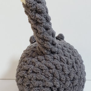 Long Grey Cat Crochet Plush toy image 4